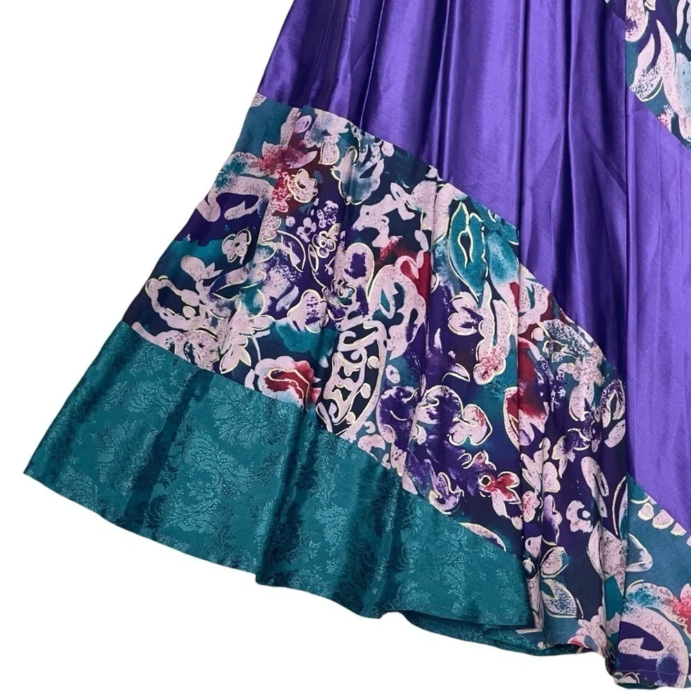 Carole Little Vintage Skirt 12 Midi Pull On Fairycore Romantic Ren Faire Gypsy - Picture 3 of 9